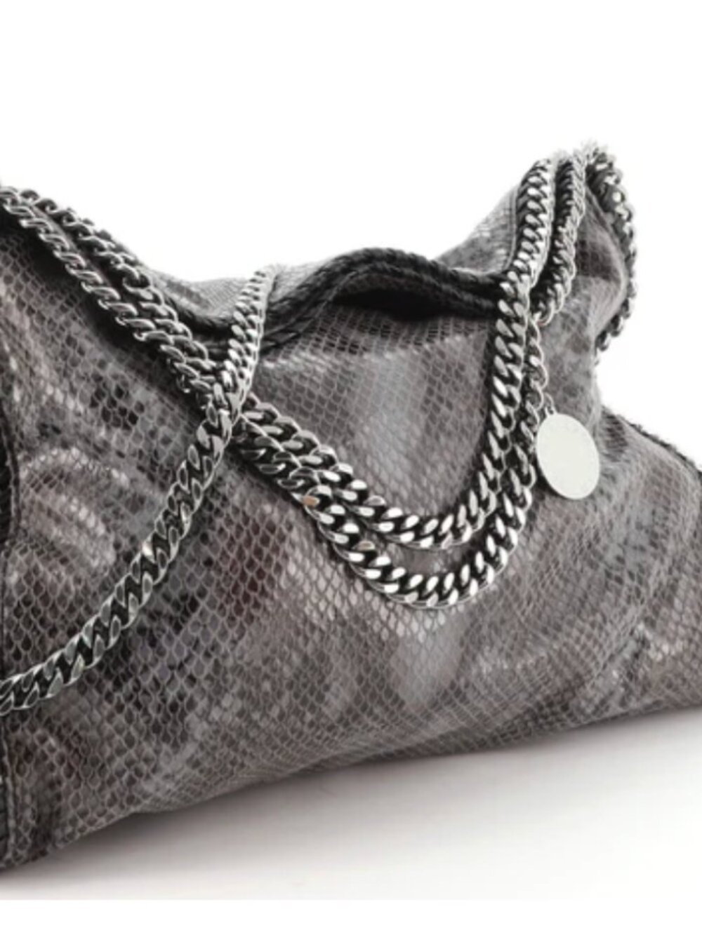 Stella McCartney Snakeskin Print Chainlink Bag. Very Good Condition. Authentic.